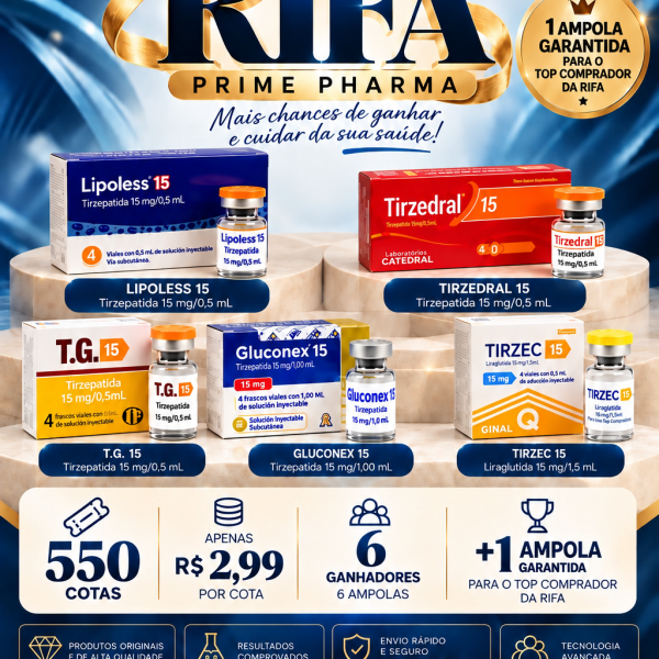 RIFA PRIME PHARMA 5.0 - 07 PRÊMIOS 